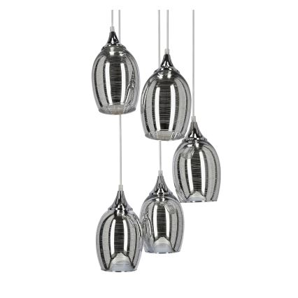 Lustră pe cablu MARINA 5xE27/60W/230V crom