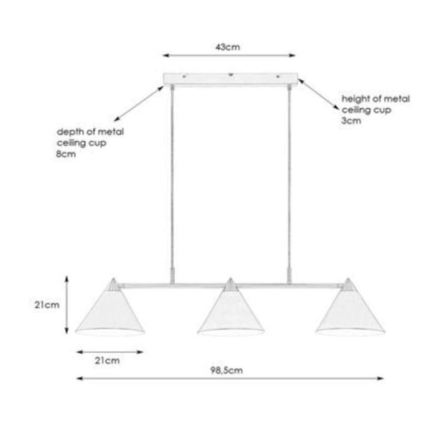 Lustră pe cablu Markslöjd 108075 KLINT 3xE14/40W/230V albă