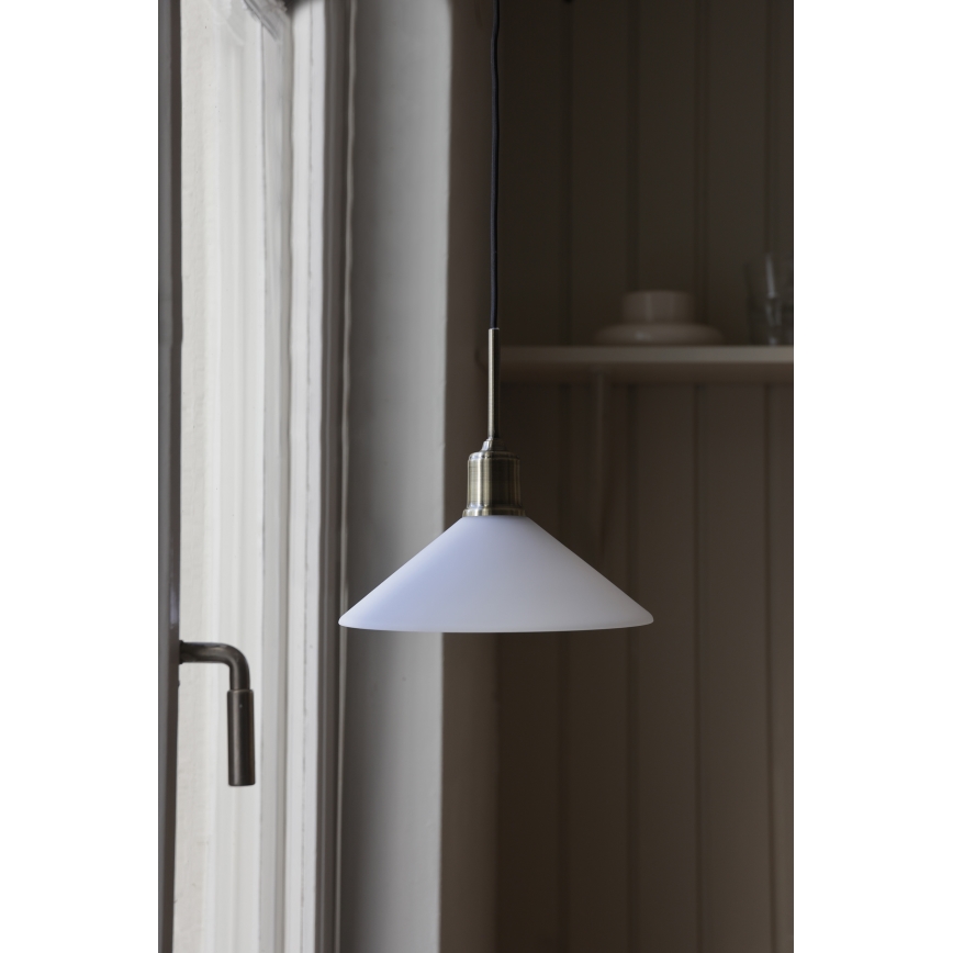 Lustră pe cablu Markslöjd 108867 VELA 1xE27/40W/230V alamă/alb