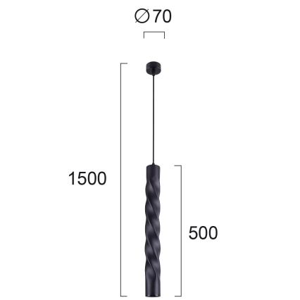 Lustră pe cablu MARLEY 1xGU10/30W/230V neagră