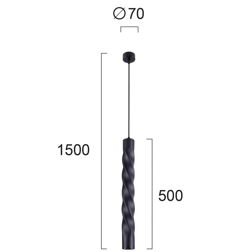 Lustră pe cablu MARLEY 1xGU10/30W/230V neagră