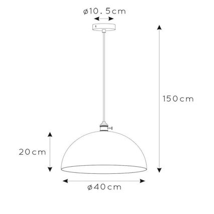 Lustră pe cablu MARNE 1xE27/60W/230V bej Lucide 30485/40/41