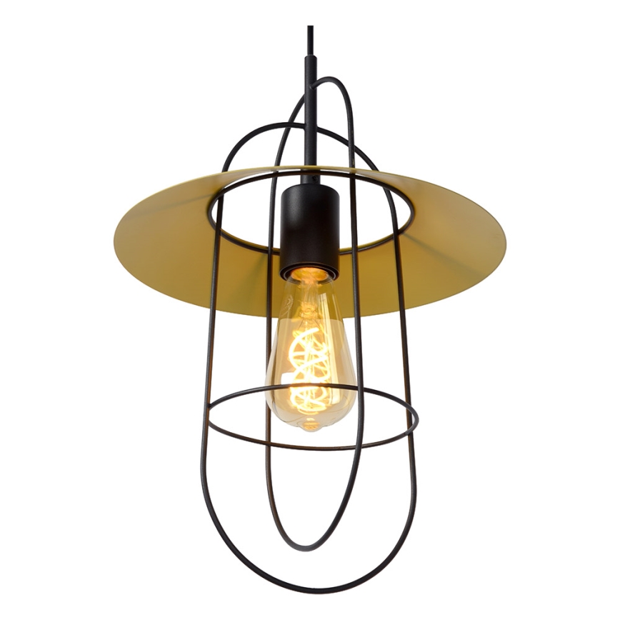 Lustră pe cablu MASSON 1xE27/40W/230V galbenă Lucide 74309/01/34