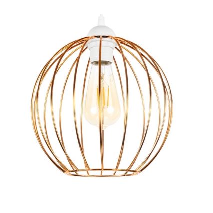 Lustră pe cablu MATT 1xE27/60W/230V albă/cupru