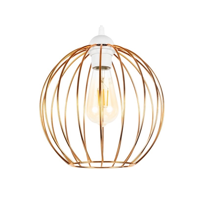 Lustră pe cablu MATT 1xE27/60W/230V albă/cupru