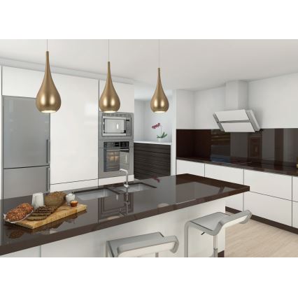 Lustră pe cablu MAXLIGHT P0436 DROP 1xE27/40W/230V d. 20 cm auriu