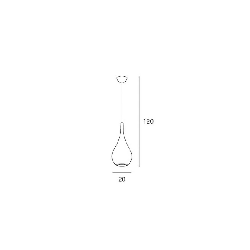 Lustră pe cablu MAXLIGHT P0436 DROP 1xE27/40W/230V d. 20 cm auriu