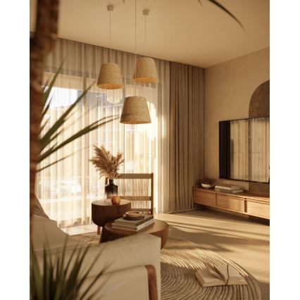 Lustră pe cablu MAXLIGHT P0582 POT 1xE27/15W/230V d. 30 cm bej