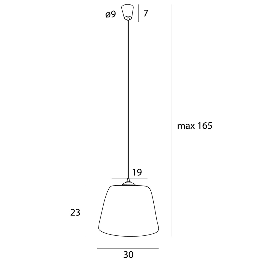 Lustră pe cablu MAXLIGHT P0582 POT 1xE27/15W/230V d. 30 cm bej
