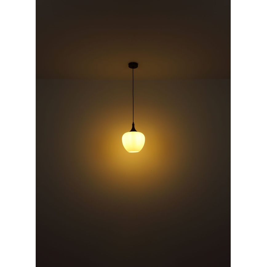 Lustră pe cablu 1xE27/60W/230V alb/maro Globo