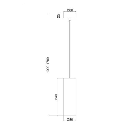 Lustră pe cablu Maytoni P011PL-01G GIOIA 1xE14/40W/230V auriu