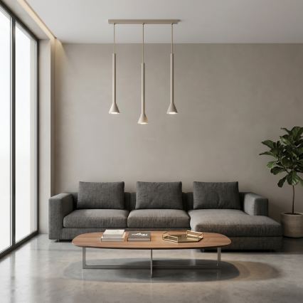 Lustră pe cablu MAZZO 3xGU10/8W/230V bej