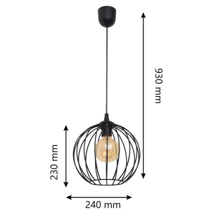 Lustră pe cablu MERCURE 1xE27/15W/230V