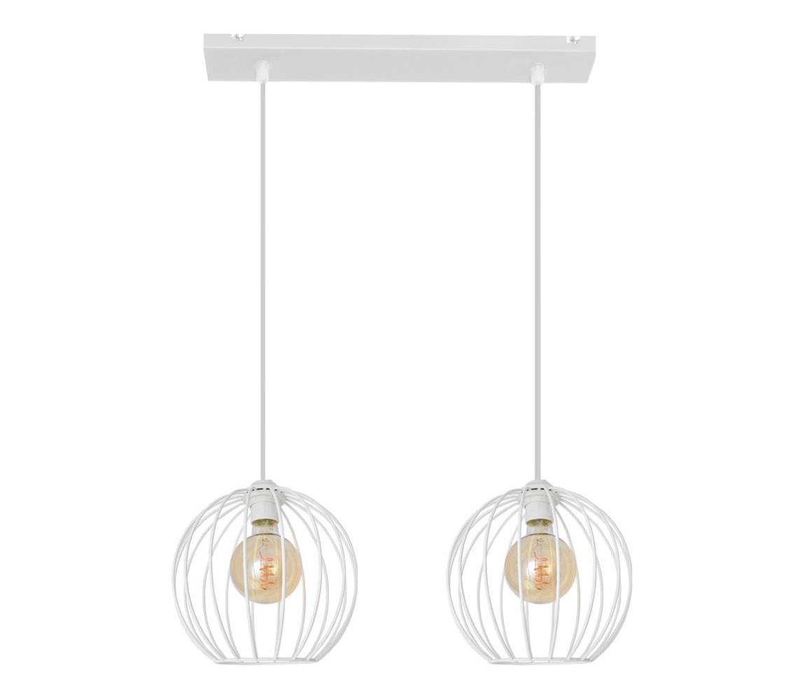 Lustră pe cablu MERCURE 2xE27/60W/230V albă