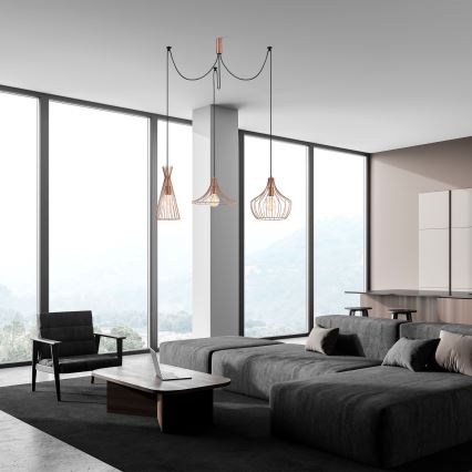 Lustră pe cablu MEZOPOTAMYA 3xE27/40W/230V