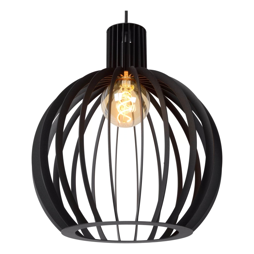 Lustră pe cablu MIKAELA 2xE27/60W/230V neagră Lucide 73400/02/30