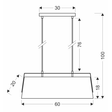Lustră pe cablu MILBURY 2xE27/40W/230V maro