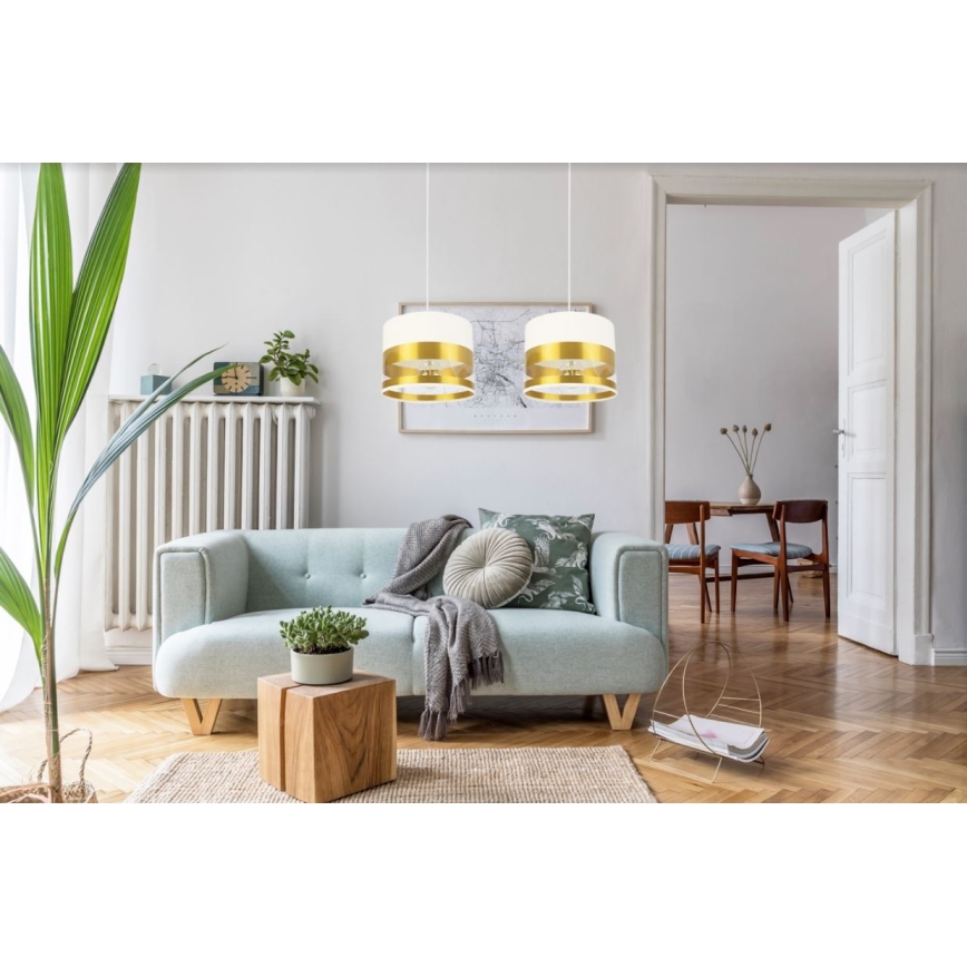 Lustră pe cablu MILO 2xE27/60W/230V aurie