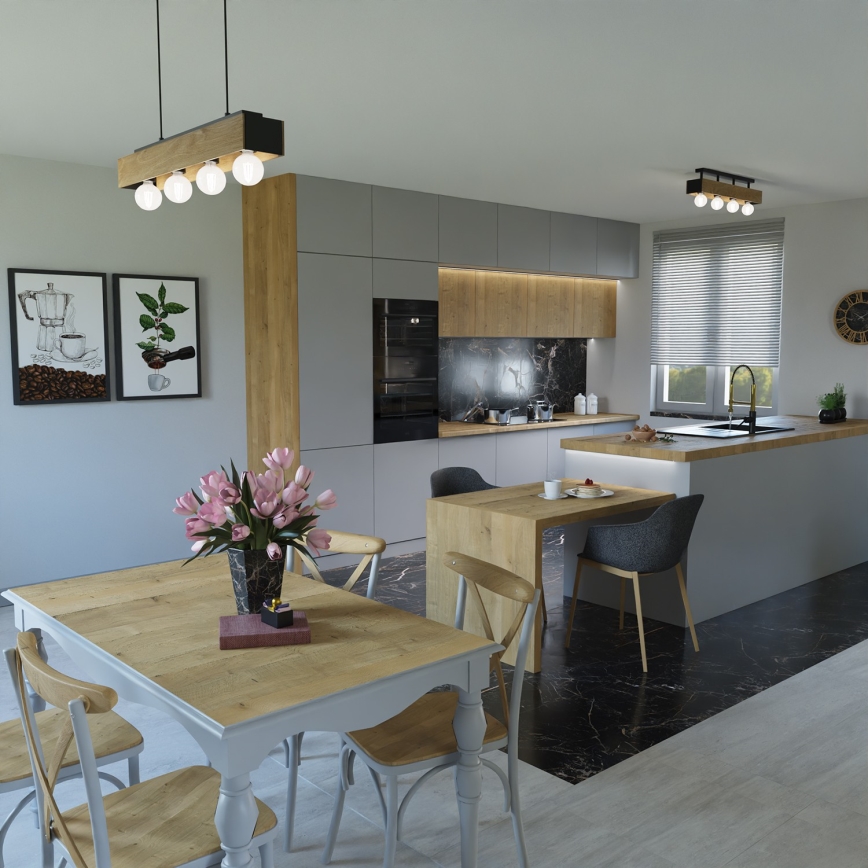 Lustră pe cablu MILUZA 4xE27/15W/230V