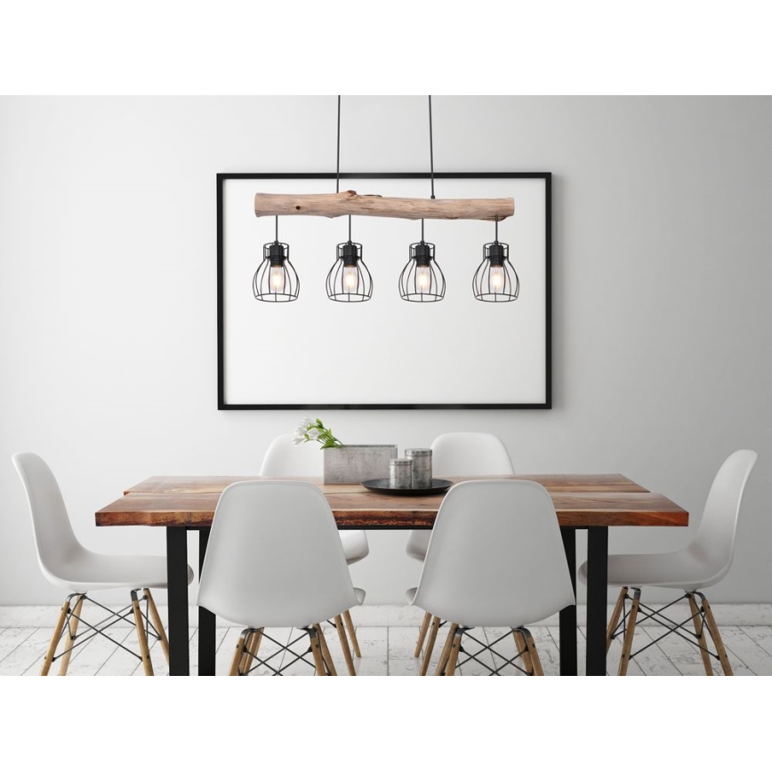 Lustră pe cablu 4xE27/40W/230V Globo