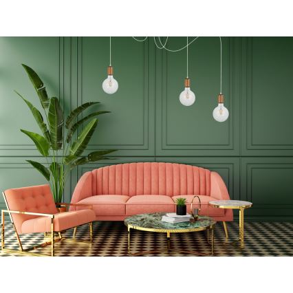 Lustră pe cablu MIROS 3xE27/60W/230V albă/cupru