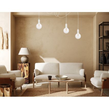 Lustră pe cablu MIROS 3xE27/60W/230V albă