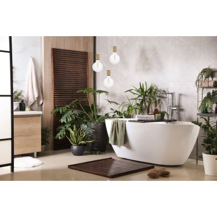 Lustră pe cablu MIROS 3xE27/60W/230V rotundă albă/aurie