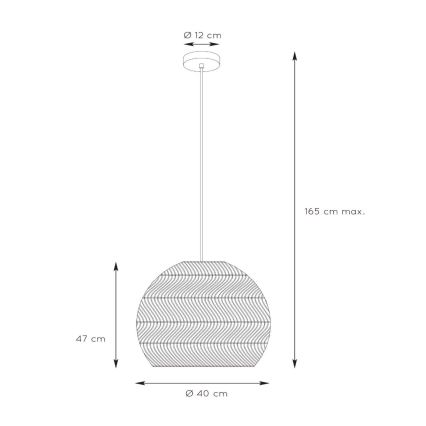 Lustră pe cablu MOLOKO 1xE27/40W/230V d. 40 cm Lucide 03437/40/44