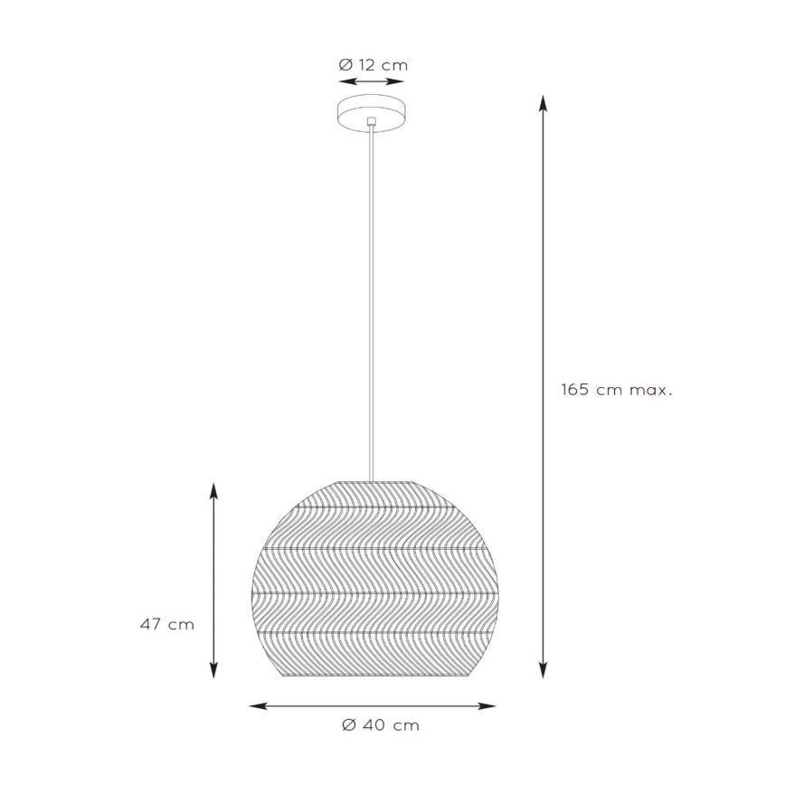 Lustră pe cablu MOLOKO 1xE27/40W/230V d. 40 cm Lucide 03437/40/44