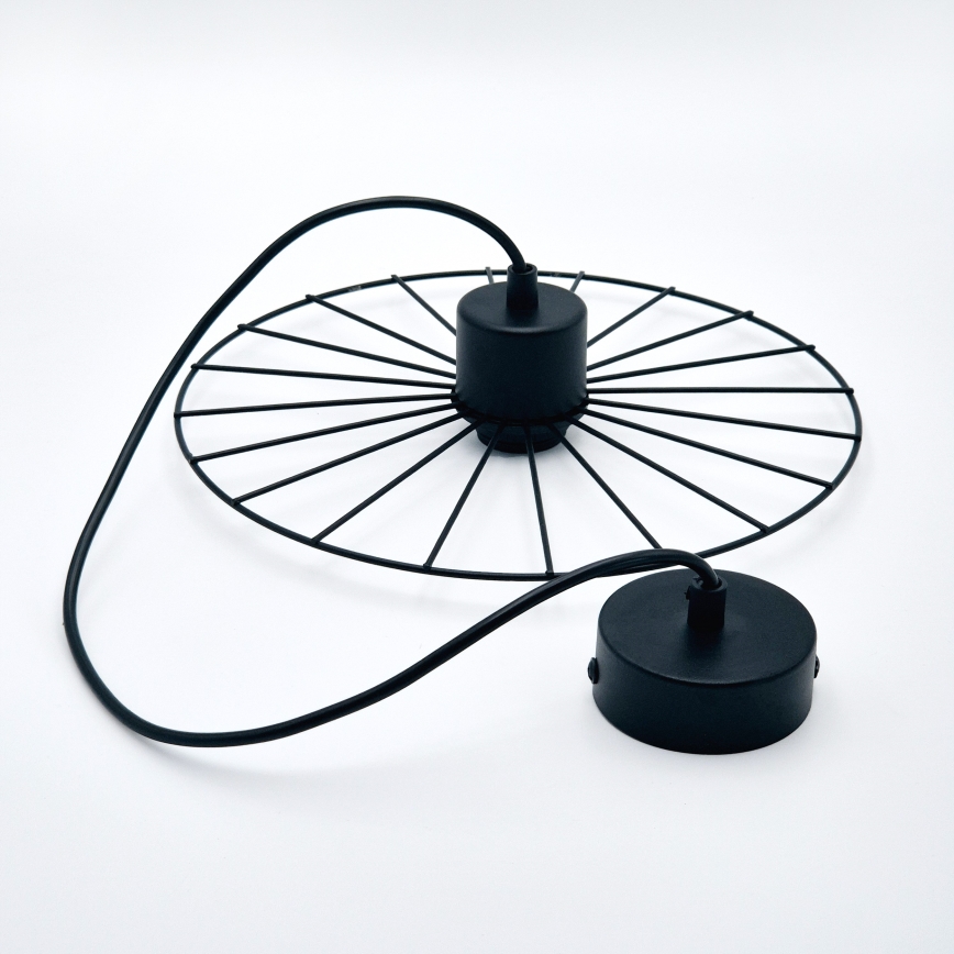 Lustră pe cablu MONTANA 1xE27/15W/230V d. 30 cm negru