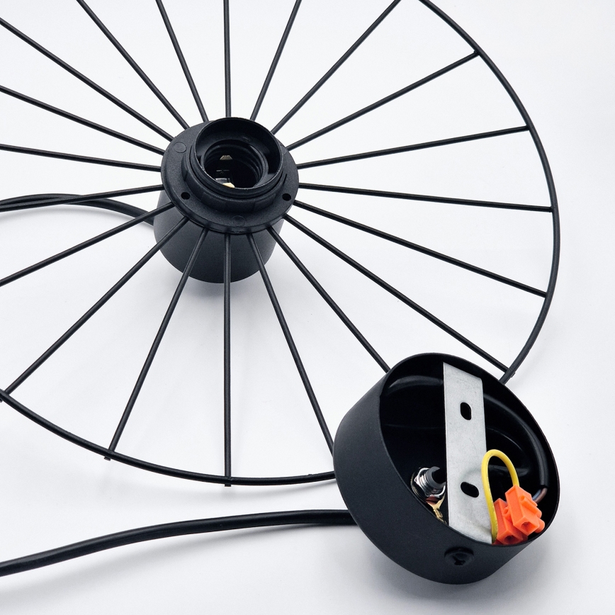 Lustră pe cablu MONTANA 1xE27/15W/230V d. 30 cm negru