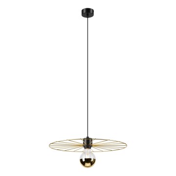 Lustră pe cablu MONTANA 1xE27/15W/230V d. 45 cm auriu/negru