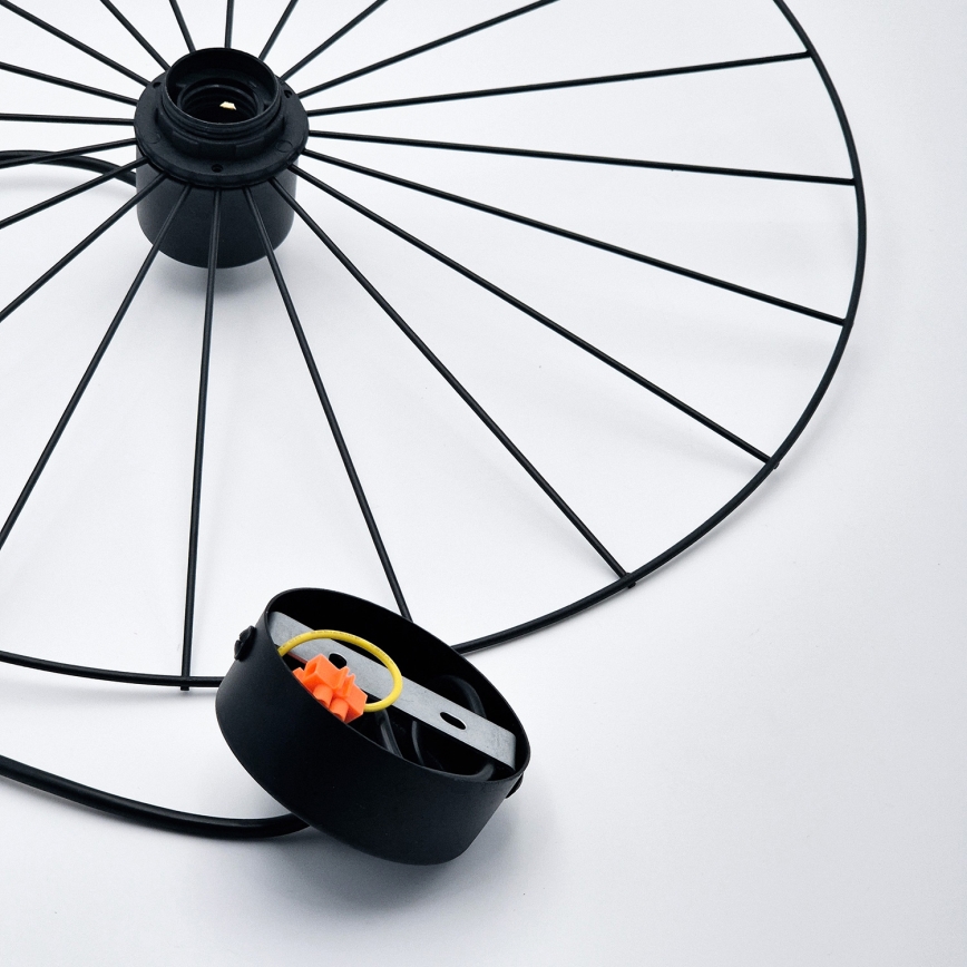 Lustră pe cablu MONTANA 1xE27/15W/230V d. 45 cm negru