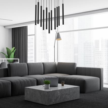 Lustră pe cablu MONZA 11xG9/8W/230V neagră