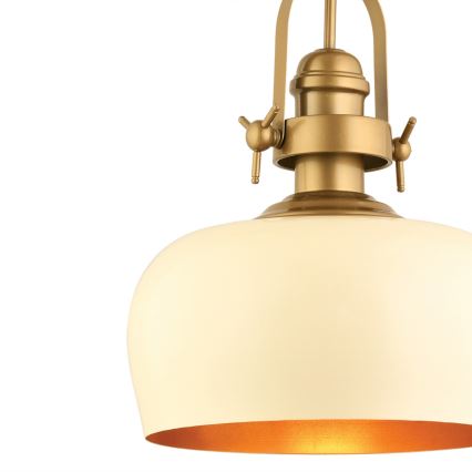 Lustră pe cablu MONZA 1xE27/40W/230V Ø 30 cm crem/bronz