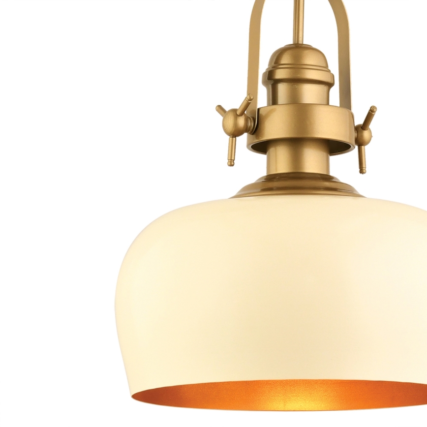 Lustră pe cablu MONZA 1xE27/40W/230V Ø 30 cm crem/bronz