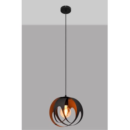 Lustră pe cablu MOONLIGHT 1xE27/15W/230V neagră