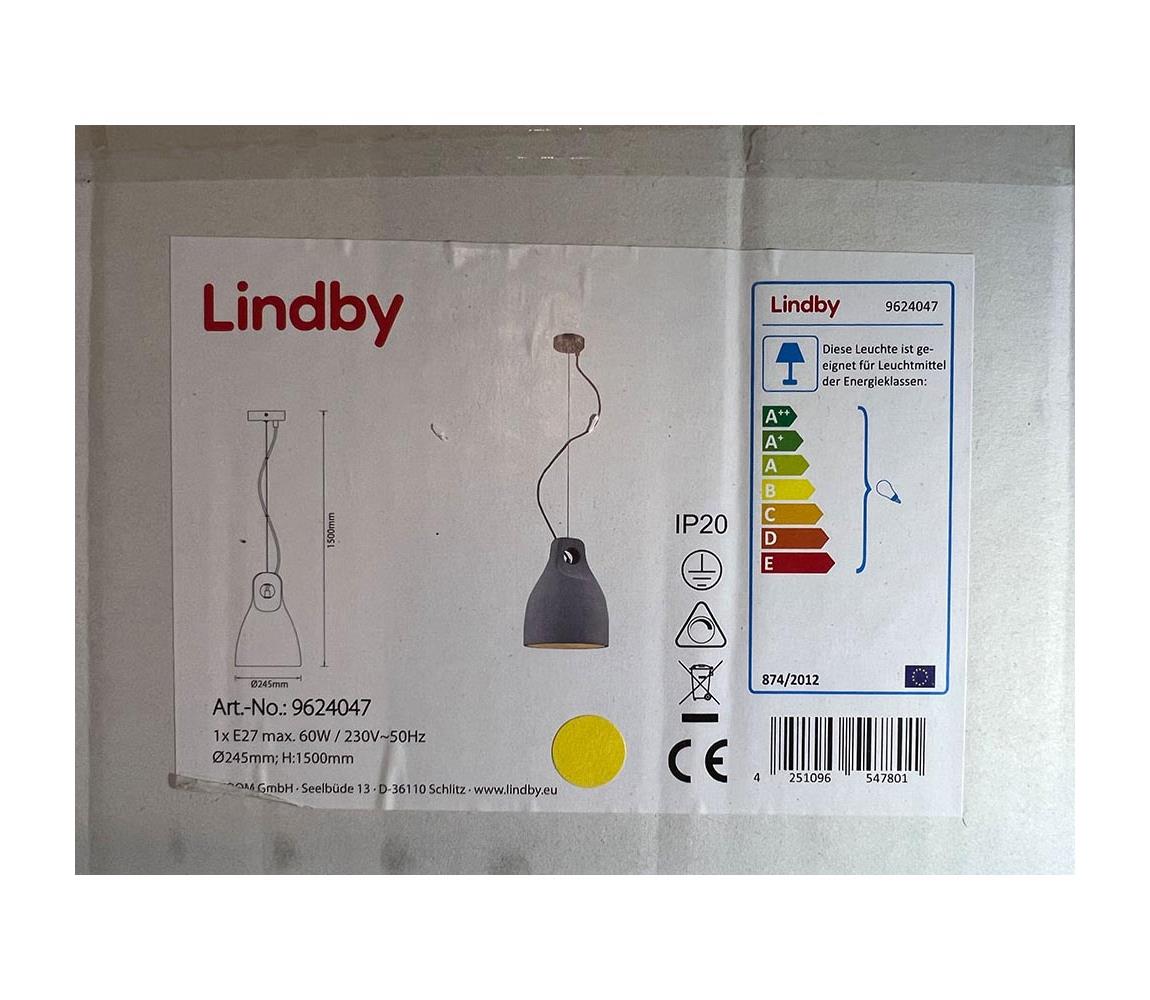 Lustră pe cablu MORTON 1xE27/60W/230V Lindby