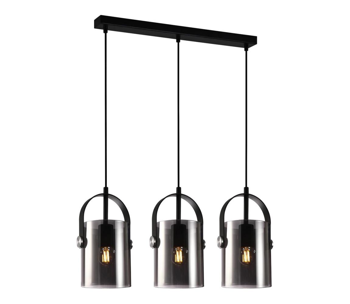 Lustră pe cablu NANESMA 3xE27/40W/230V  PND-32453-3-BK+SG