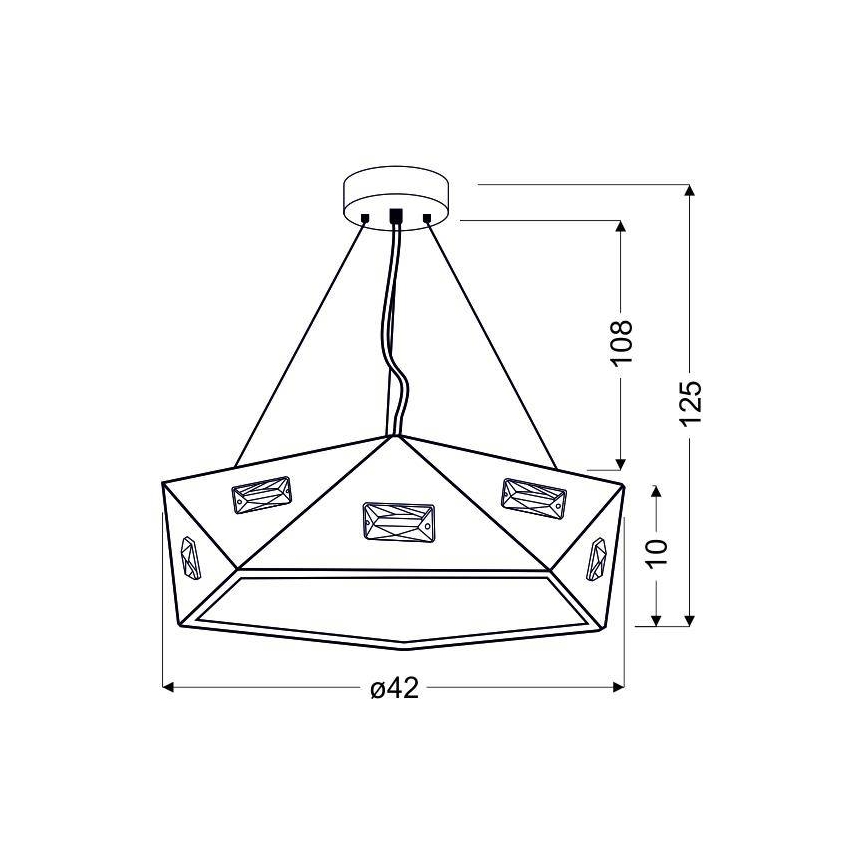Lustră pe cablu NEMEZIS 3xG9/40W/230V