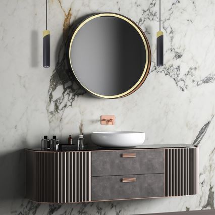 Lustră pe cablu NEO 1xGU10/8W/230V negru/auriu