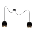 Lustră pe cablu NESS 2xE27/60W/230V neagră