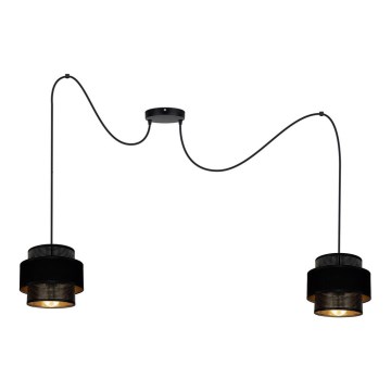 Lustră pe cablu NESS 2xE27/60W/230V neagră