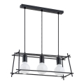 Lustră pe cablu NETI 3xE27/15W/230V negru