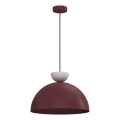Lustră pe cablu NEVIS, 1xE27/15W/230V, Ø 38 cm, vișiniu