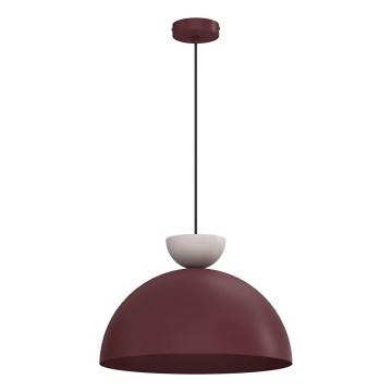 Lustră pe cablu NEVIS, 1xE27/15W/230V, Ø 38 cm, vișiniu