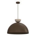 Lustră pe cablu NEVIS 1xE27/15W/230V Ø 50 cm maro