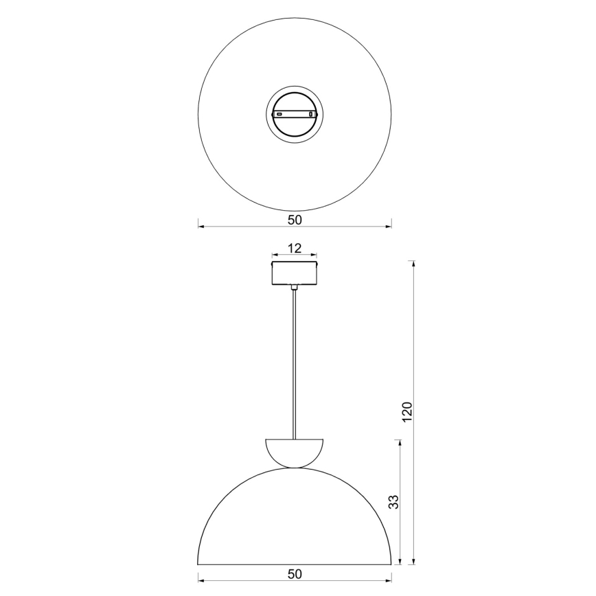Lustră pe cablu NEVIS 1xE27/15W/230V Ø 50 cm maro