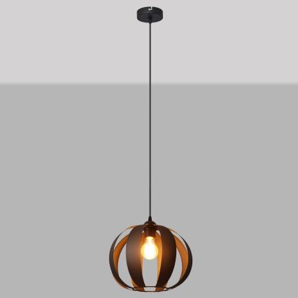 Lustră pe cablu NEWTON 1xE27/15W/230V neagră
