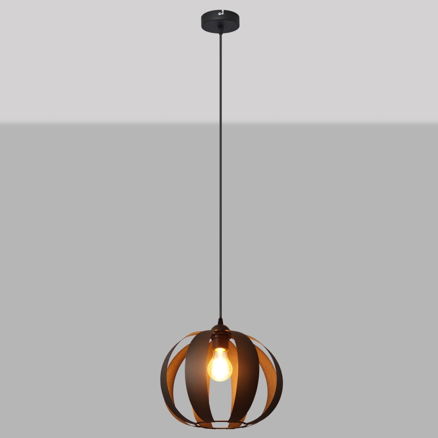 Lustră pe cablu NEWTON 1xE27/15W/230V neagră